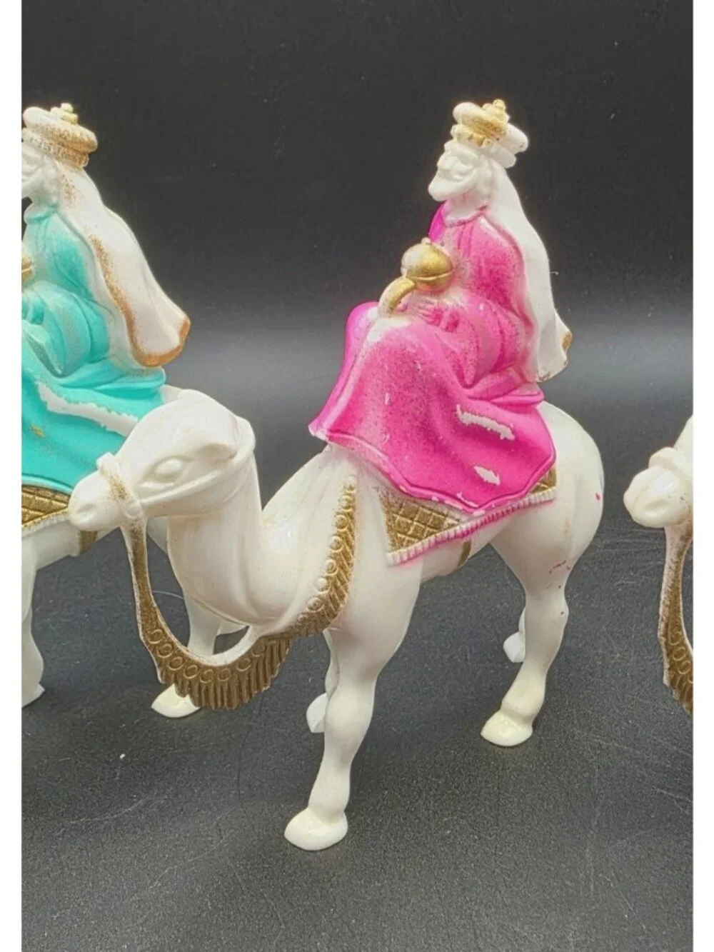 Vintage MCM Bradford Plastic Three Wiseman Christmas Figurines
